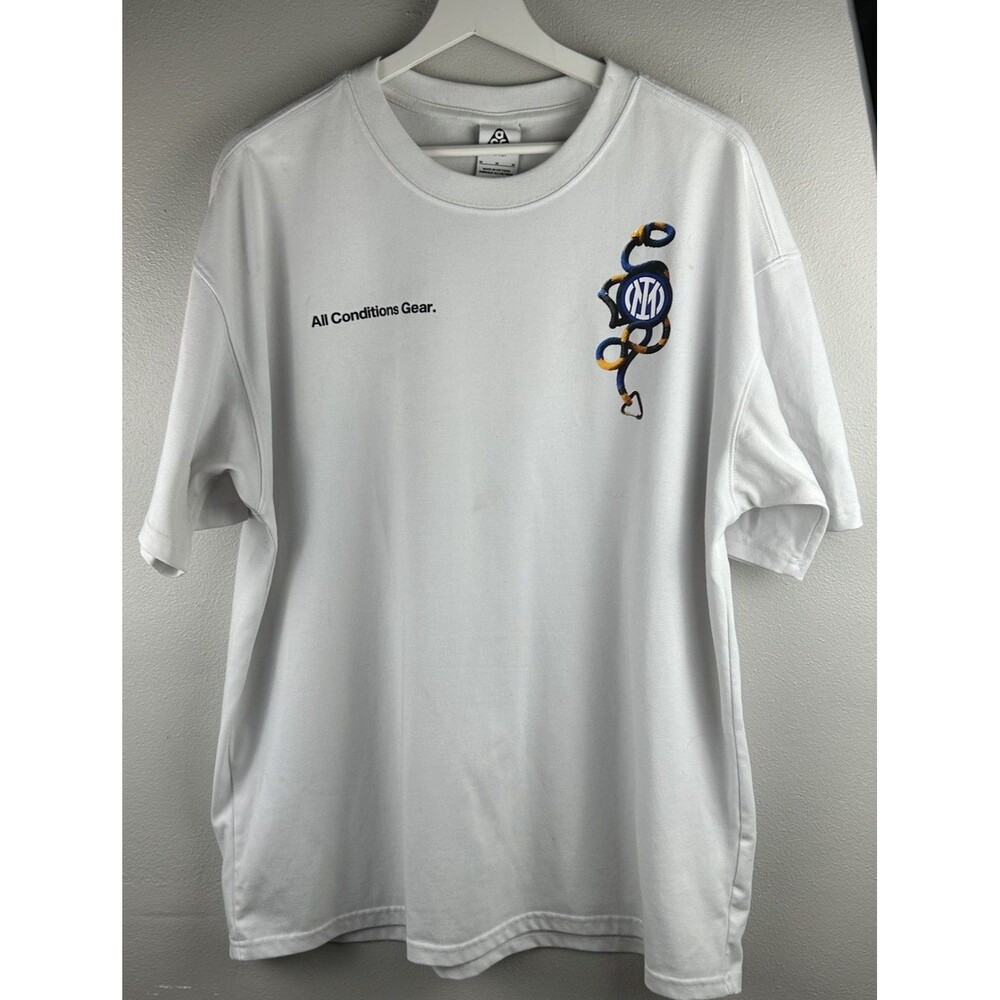 Nike Inter x ACG Milano T-Shirts Men's Sports Soccer Casual Top Tee Mens M